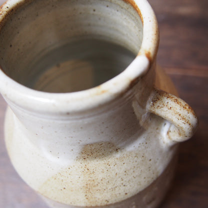 64 花器（櫛目白釉） | 加藤舞