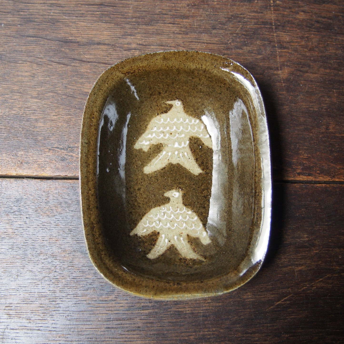 69-2 スリップウェアパイ皿型（薪窯） | 加藤舞