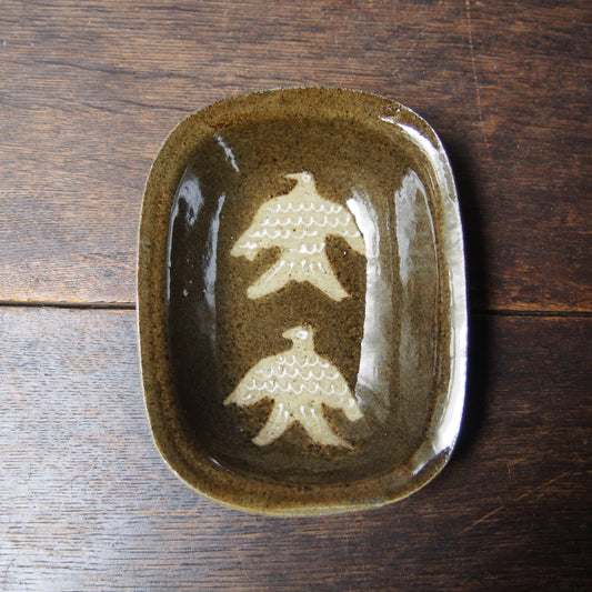 69-2 スリップウェアパイ皿型（薪窯） | 加藤舞