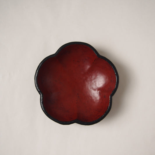 61　栃呂色内朱梅子鉢 | 原清