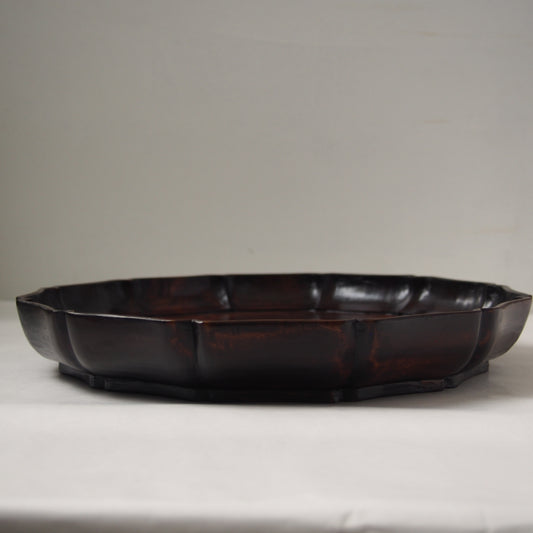 115　栃朱漆輪花盆| 原清