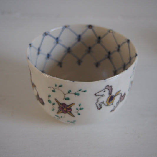 23-1　馬文様カフェオレボウル | つちやまり