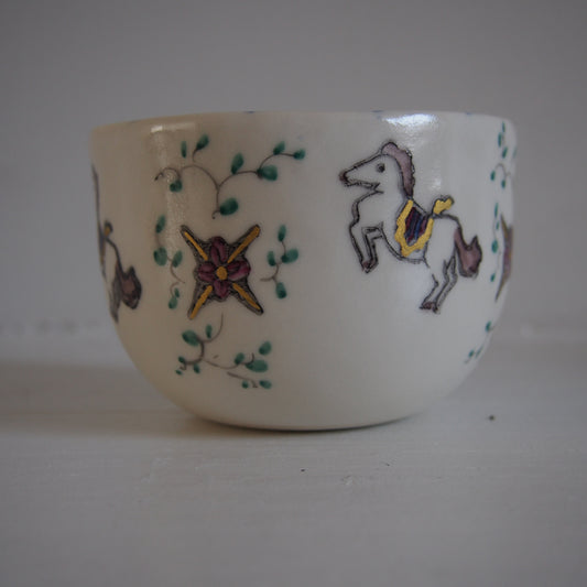 23-1　馬文様カフェオレボウル | つちやまり