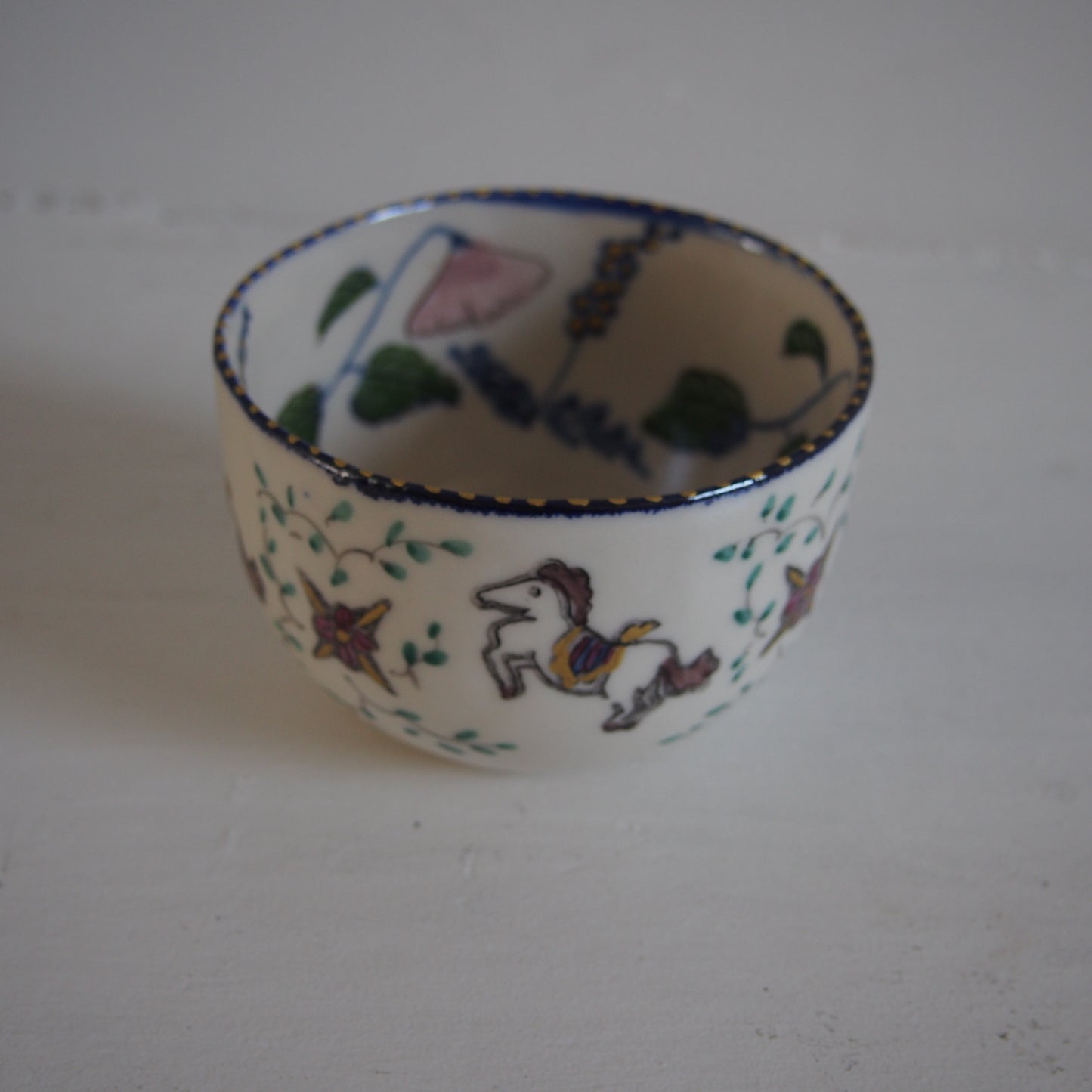 23-2　馬文様カフェオレボウル | つちやまり