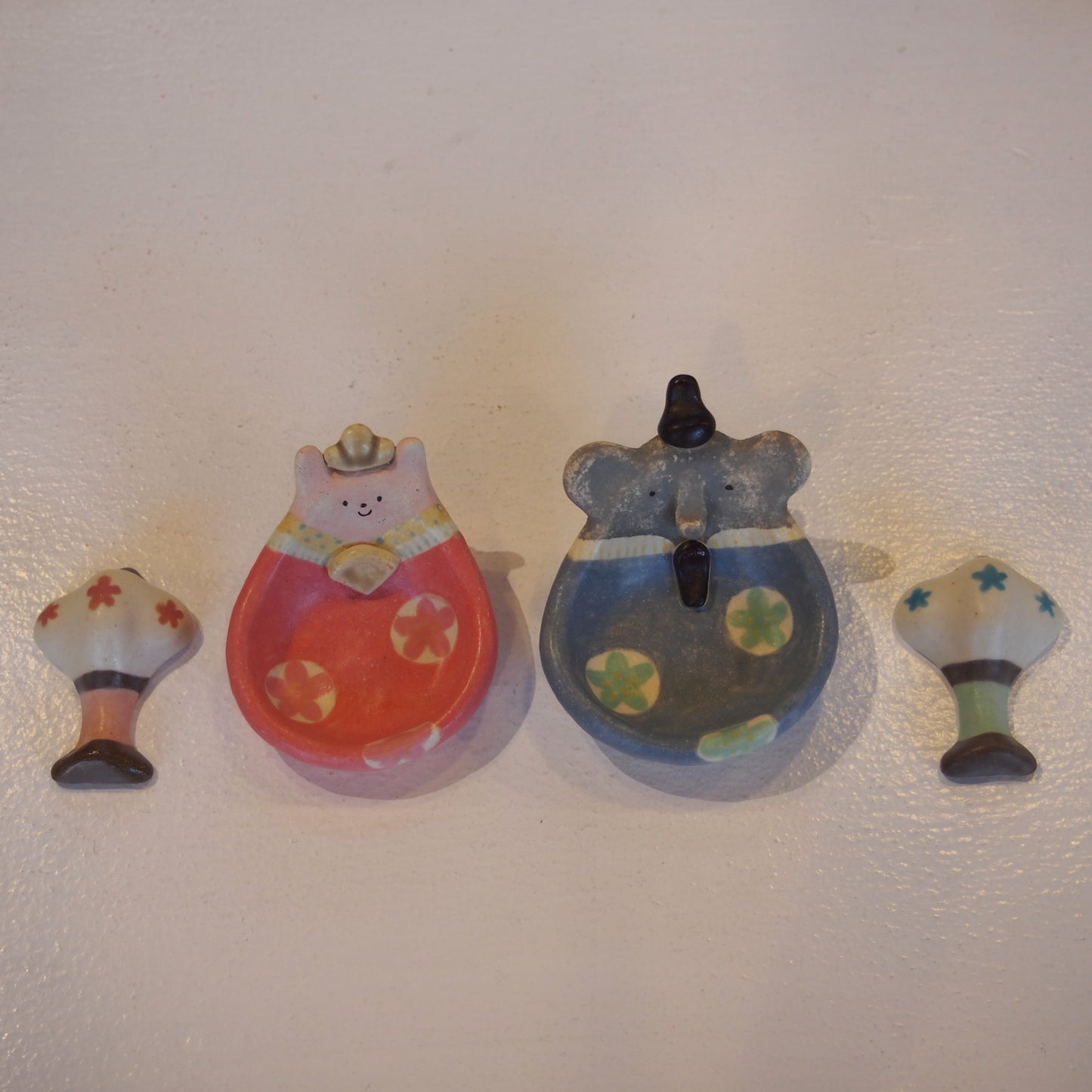 7　ひなシュガーボウル（ゾウ・ウサギ） ろ | 伊藤みほ