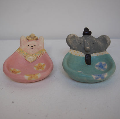 6　ひなシュガーボウル（ゾウ・ウサギ） い | 伊藤みほ