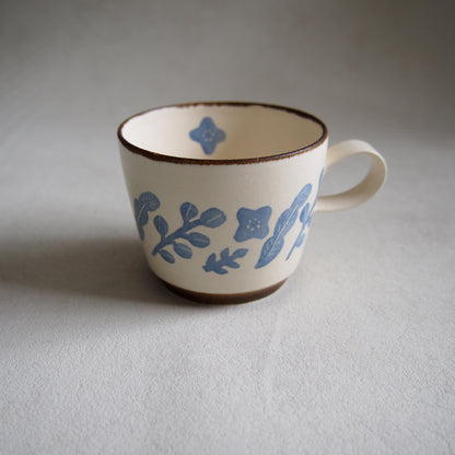 28　ｺｰﾋｰｶｯﾌﾟリース青 | かとうようこ