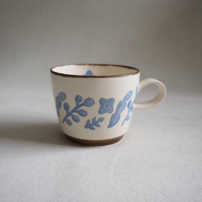 28　ｺｰﾋｰｶｯﾌﾟリース青 | かとうようこ