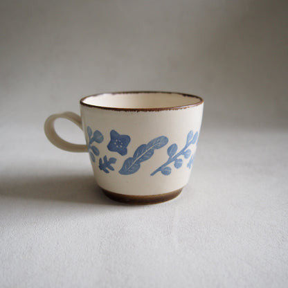 28　ｺｰﾋｰｶｯﾌﾟリース青 | かとうようこ