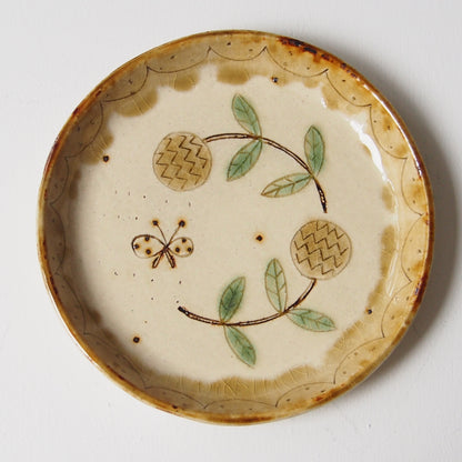 19　黄色い花のプレート（小） | 滝沢三奈子