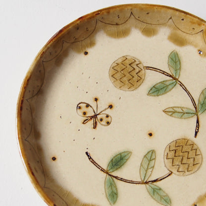 19　黄色い花のプレート（小） | 滝沢三奈子