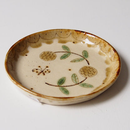 19　黄色い花のプレート（小） | 滝沢三奈子