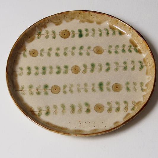 26　灰釉プレート（大） | 滝沢三奈子