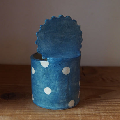 26　チェック柄くま缶(大) | 我妻なおり