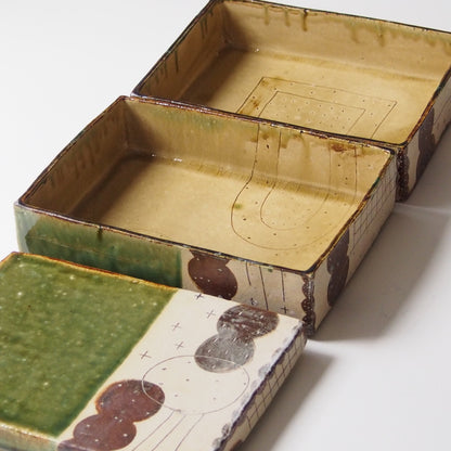 35　織部2段重箱（大） | 滝沢三奈子