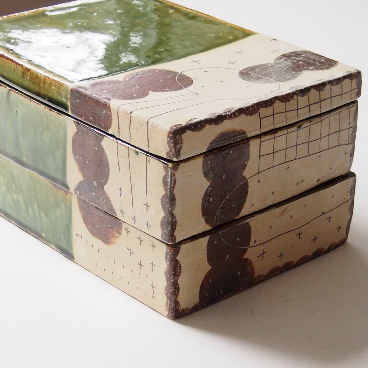 36　織部2段重箱（小） | 滝沢三奈子