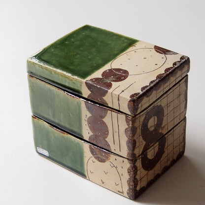 36　織部2段重箱（小） | 滝沢三奈子