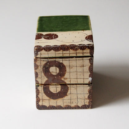 36　織部2段重箱（小） | 滝沢三奈子