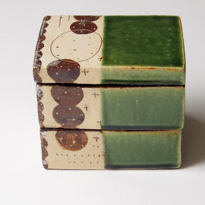 36　織部2段重箱（小） | 滝沢三奈子