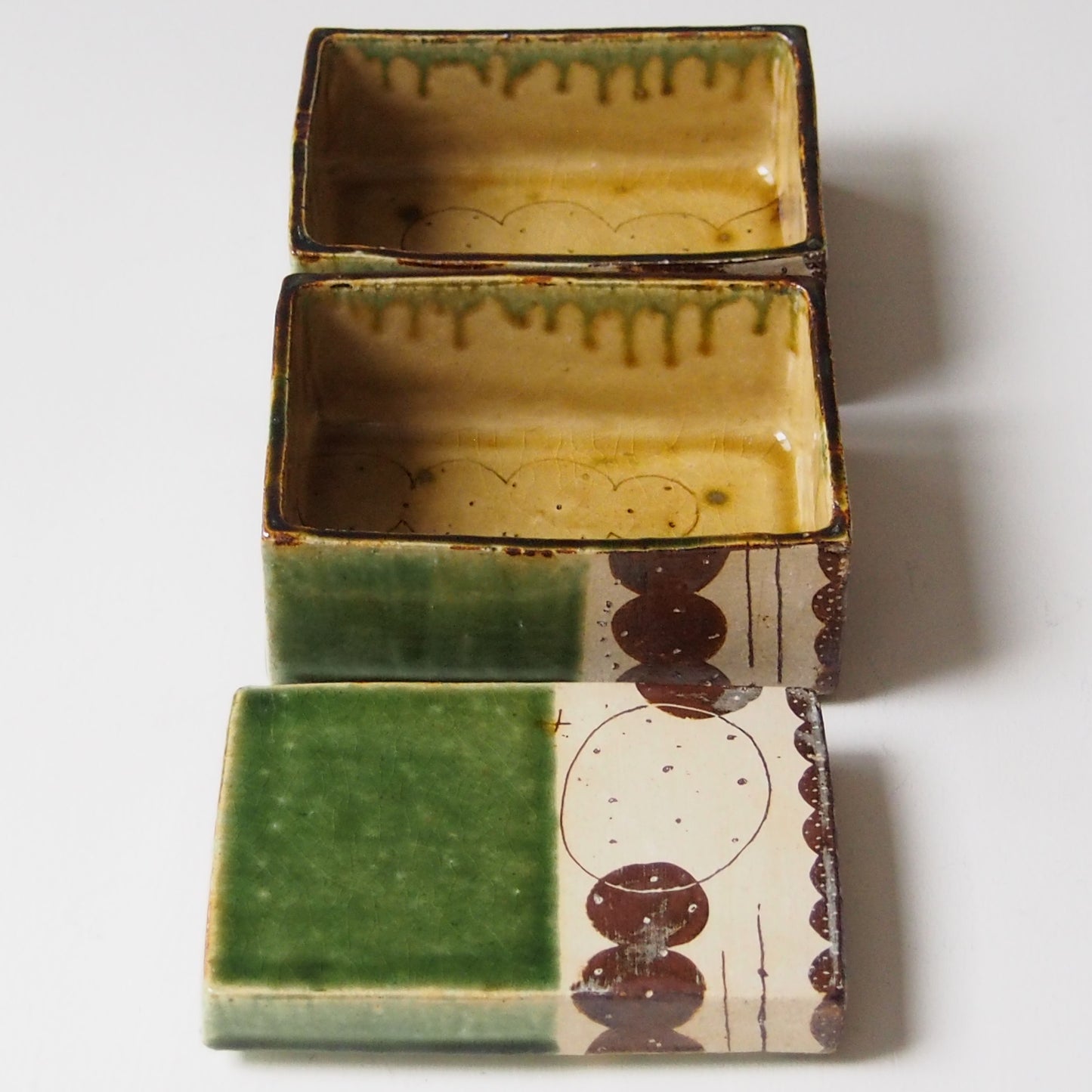 36　織部2段重箱（小） | 滝沢三奈子