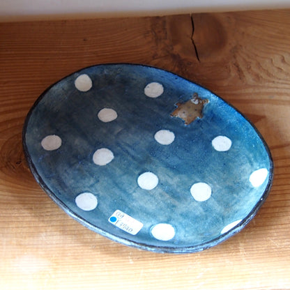30　くま水玉だ円プレート | 我妻なおり