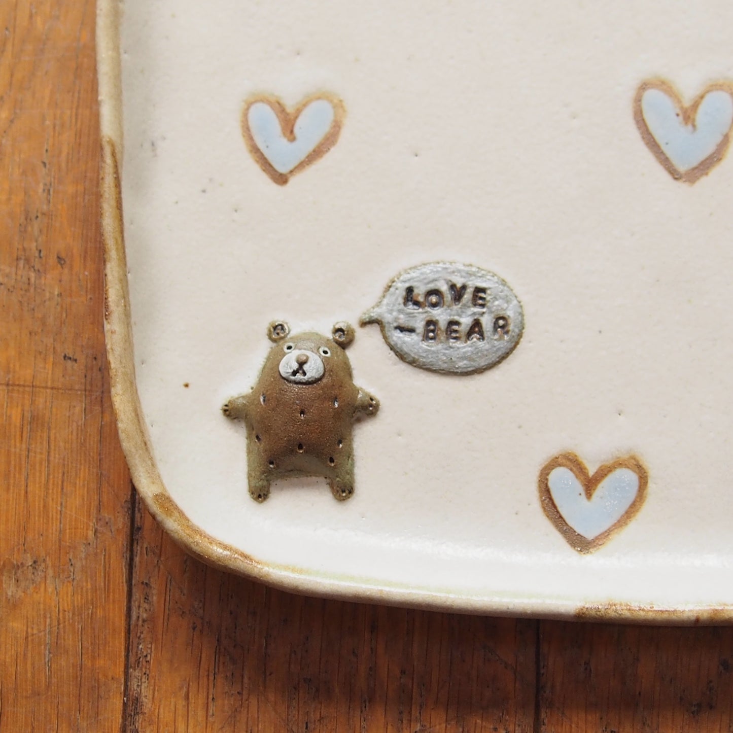 38　LOVE♡BEAR四角プレート | 我妻なおり