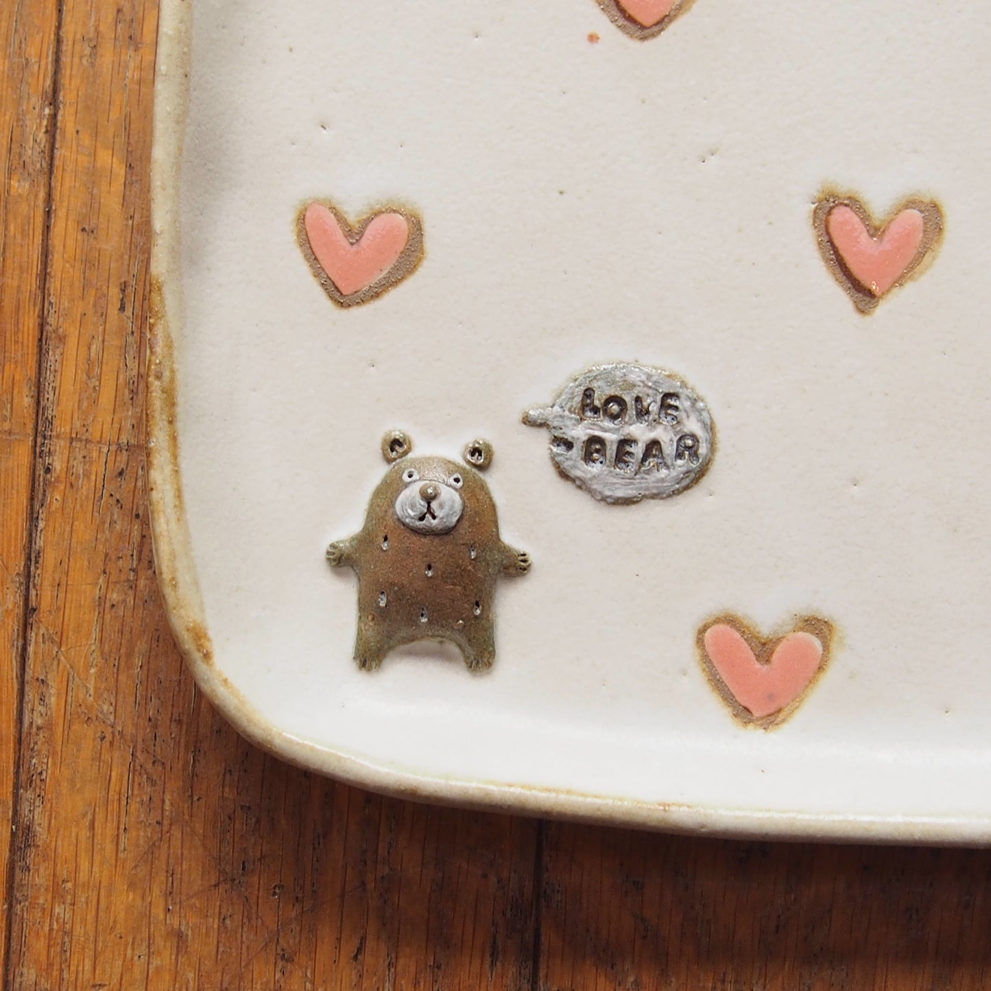 38　LOVE♡BEAR四角プレート | 我妻なおり