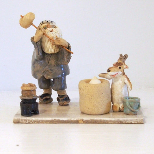 68 居残りサンタ モチつき | やなぎ　ゆきお