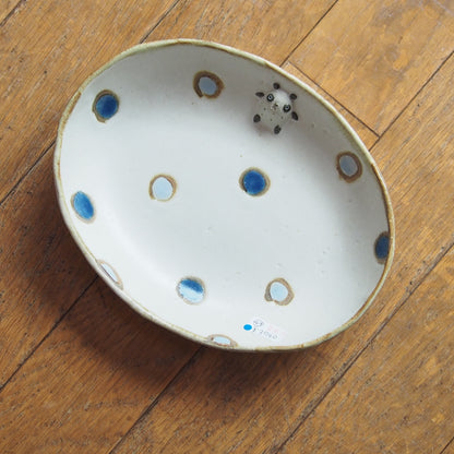 49　パンダ水玉カレー皿 | 我妻なおり