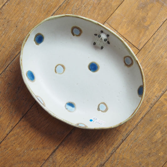 49　パンダ水玉カレー皿 | 我妻なおり