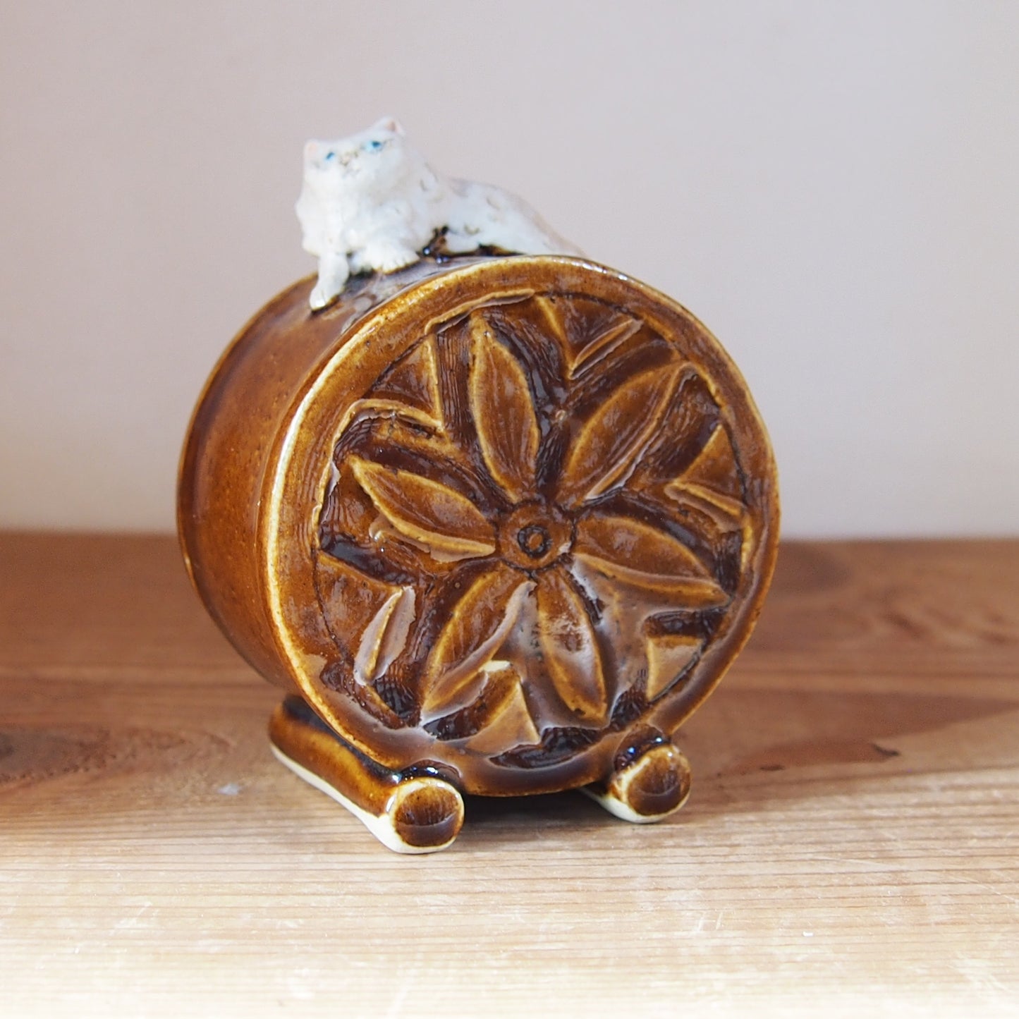 87　扁壺(小)ねこ | 我妻なおり