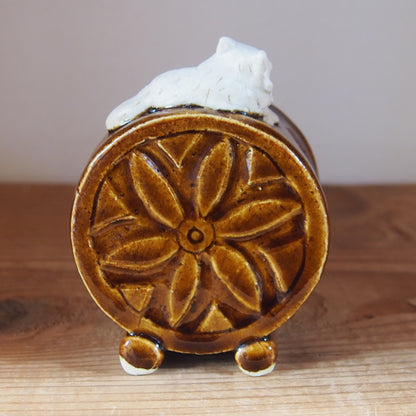 87　扁壺(小)ねこ | 我妻なおり