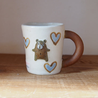 91　LOVE♡BEARたたらマグカップ | 我妻なおり