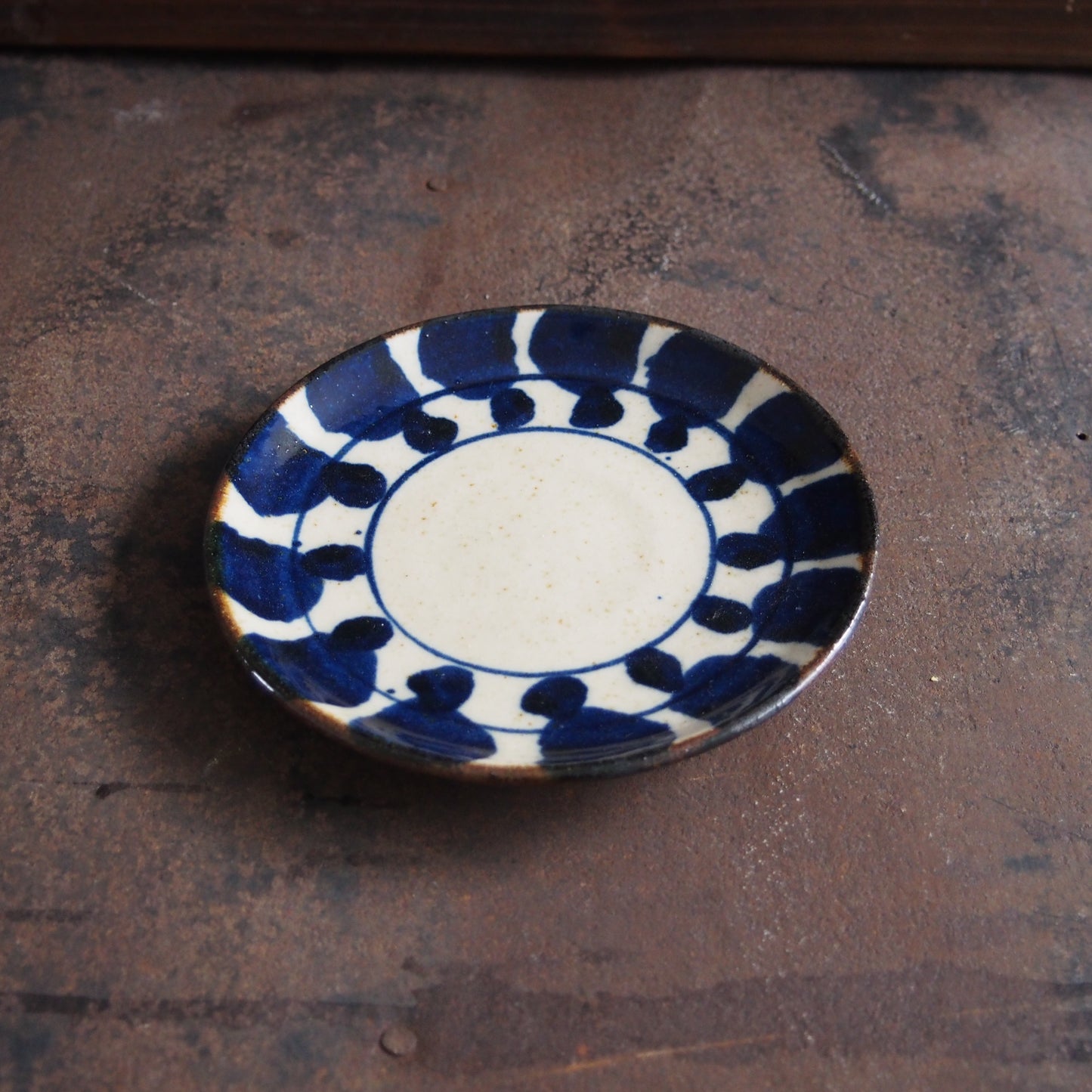 2 染付（葉）5寸皿 | 遠藤 太郎