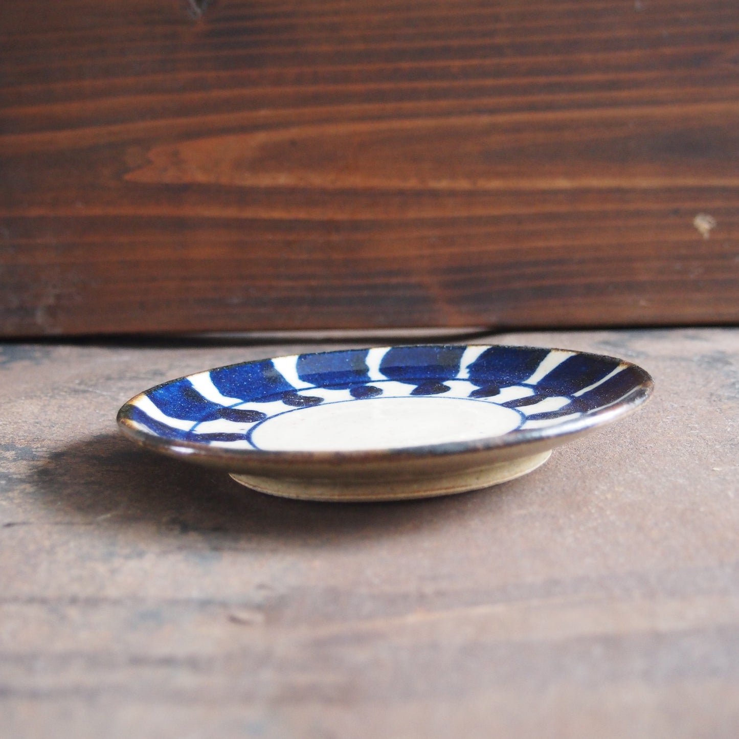 2 染付（葉）5寸皿 | 遠藤 太郎