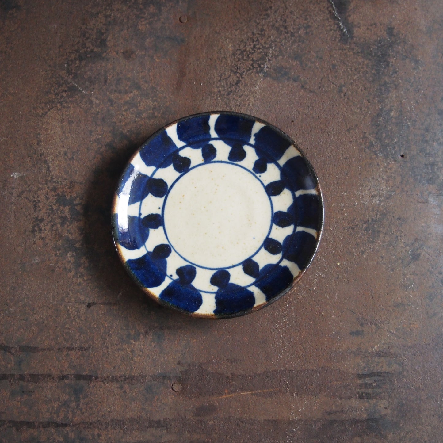 2 染付（葉）5寸皿 | 遠藤 太郎