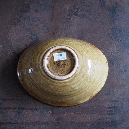 17 安南 青・飴 楕円鉢 | 遠藤 太郎