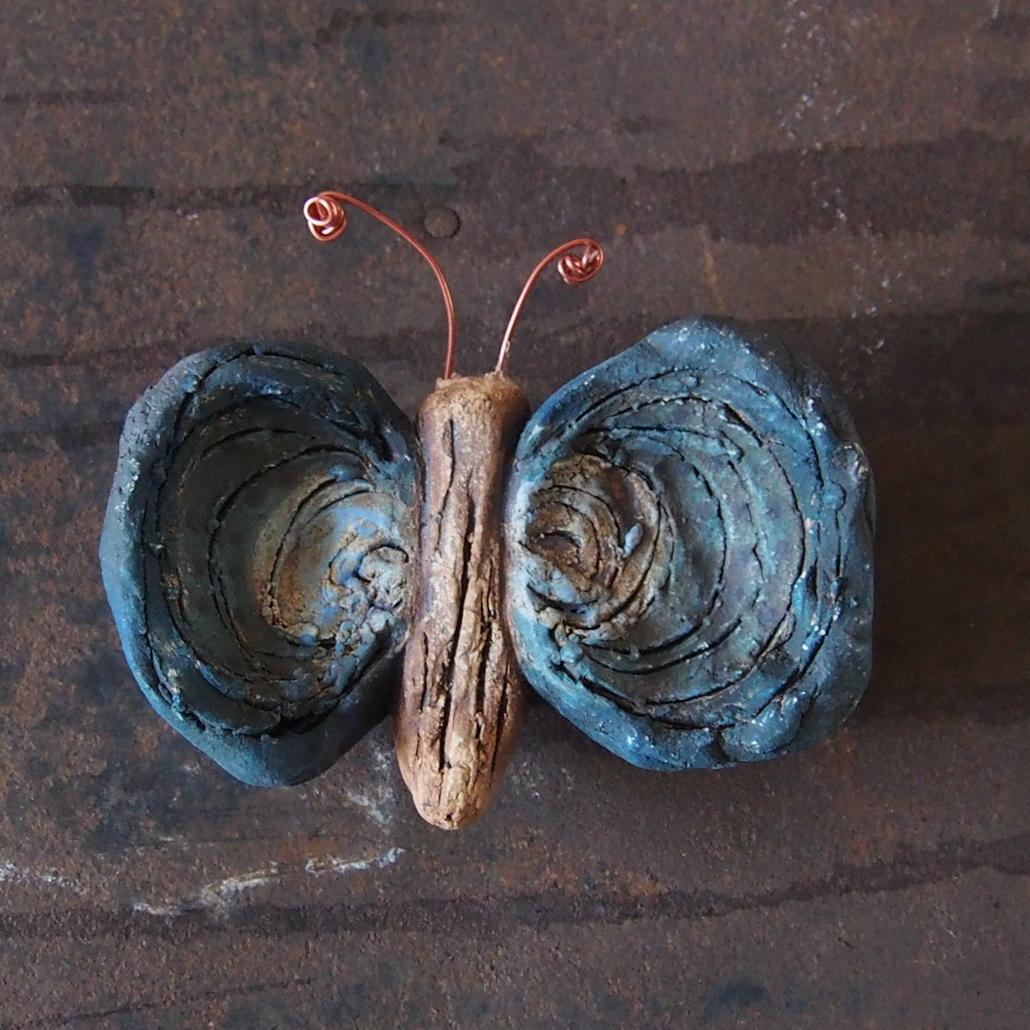 21　ちょうちょ　紺色 | 本田あつみ