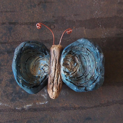 21　ちょうちょ　紺色 | 本田あつみ