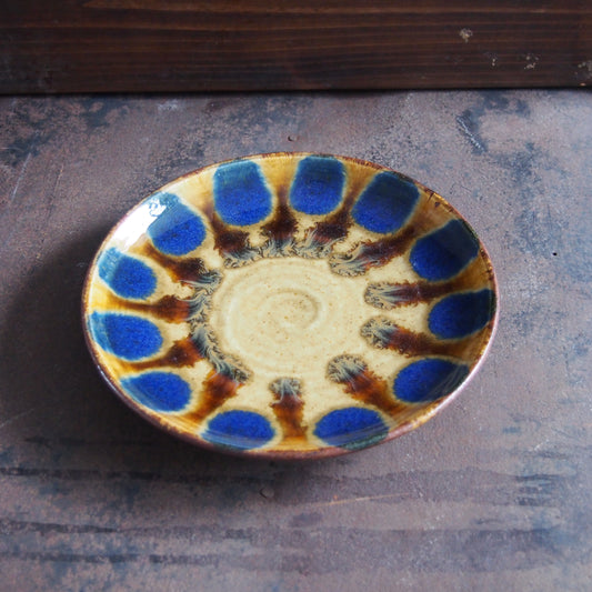 16 安南 青・飴 パスタ皿 | 遠藤 太郎