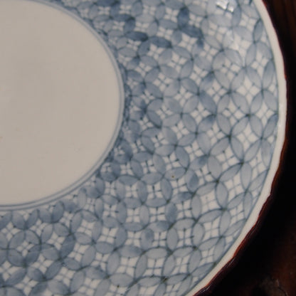 16　染付七宝つなぎ文8寸皿 | 志村和晃