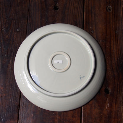 16　染付七宝つなぎ文8寸皿 | 志村和晃