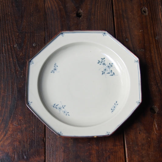 27　染付花文ｵｸﾄｺﾞﾅﾙ7.5寸皿 | 志村和晃