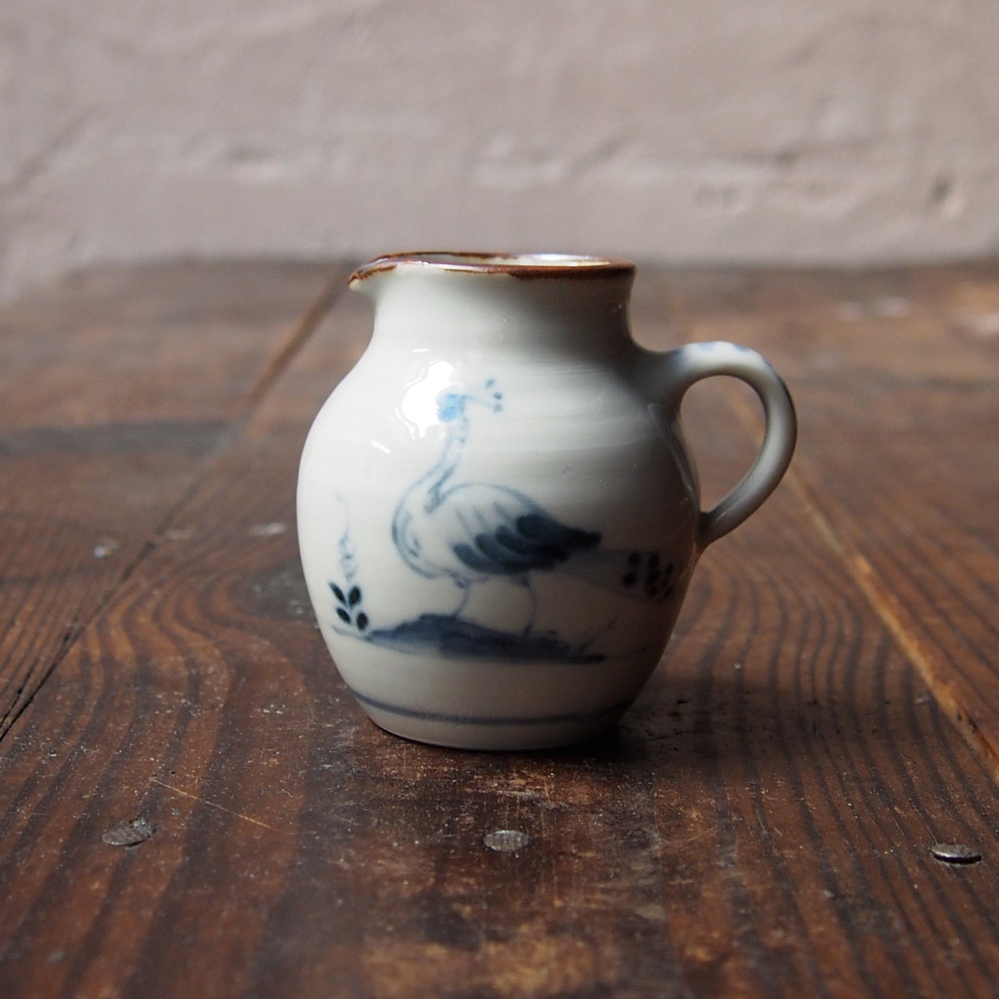 40　染付鳥文ピッチャー　A | 志村和晃