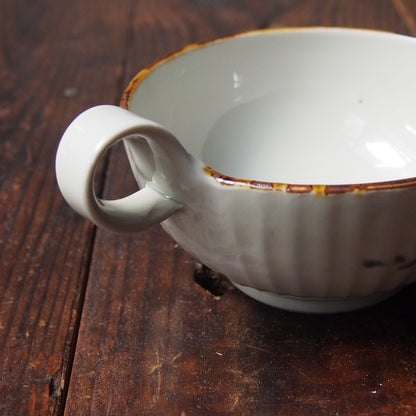 62　染付花文しのぎスープ碗　B | 志村和晃