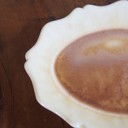 41-33 輪花オーバル小皿 | 梅本勇