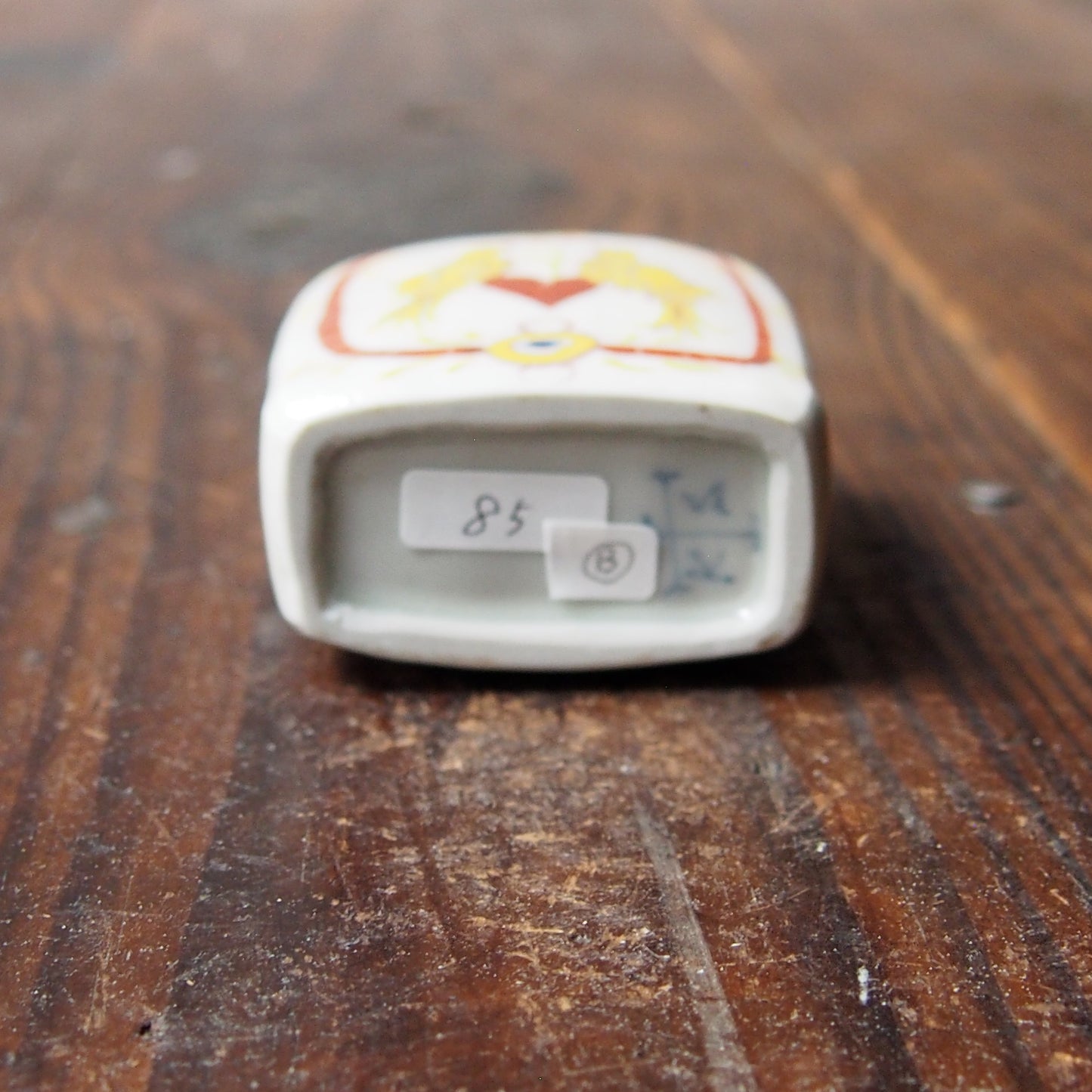 85　色絵双鳥文角小瓶　B | 志村和晃