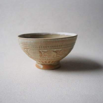 8-1　彫り込み模様の茶碗 | 矢津田貴慧