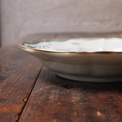 96　色絵花文輪花7.5寸皿　A | 志村和晃