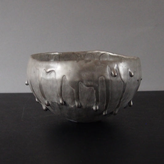 tea bowl 銀彩